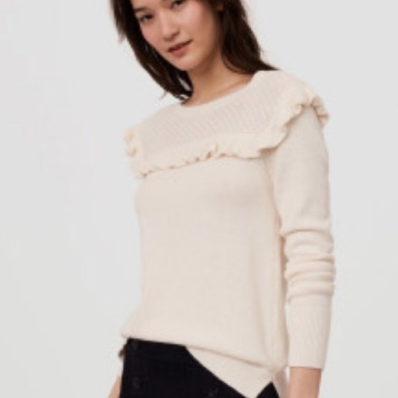 ruffle yoke sweater